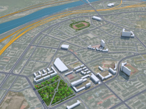 Benxi city Liaoning China 30km 3D Model
