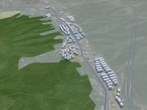 Benxi city Liaoning China 30km 3D Model