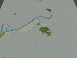 Benxi city Liaoning China 30km 3D Model