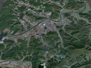 Benxi city Liaoning China 30km 3D Model