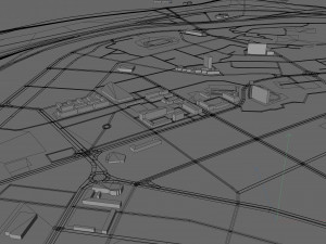 Benxi city Liaoning China 30km 3D Model