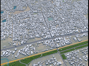 Bhilai city Durg Chhattisgarh 30km 3Dモデル