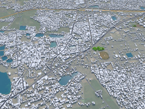 Bhilai city Durg Chhattisgarh 30km 3Dモデル