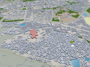 Bhilai city Durg Chhattisgarh 30km 3Dモデル