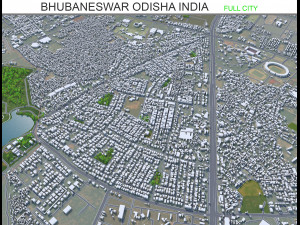 Bhubaneswar city Odisha India 20km 3D Model