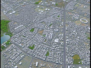 Bhubaneswar city Odisha India 20km Modèle 3D