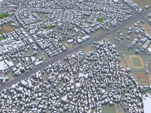 Bhubaneswar city Odisha India 20km Modèle 3D