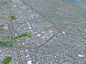 Bhubaneswar city Odisha India 20km Modèle 3D