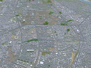 Bhubaneswar city Odisha India 20km Modèle 3D