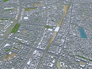 Bhubaneswar city Odisha India 20km Modèle 3D