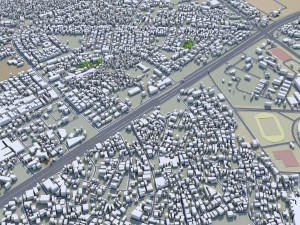 Bhubaneswar city Odisha India 20km Modèle 3D