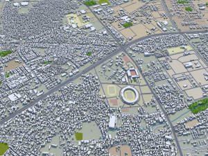 Bhubaneswar city Odisha India 20km Modèle 3D