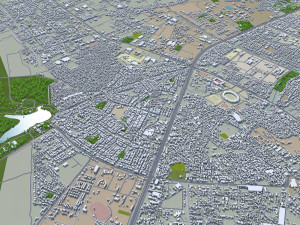 Bhubaneswar city Odisha India 20km Modèle 3D