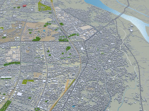 Bhubaneswar city Odisha India 20km Modèle 3D