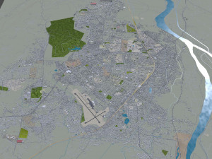 Bhubaneswar city Odisha India 20km Modèle 3D