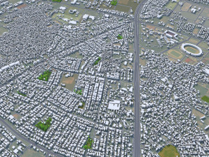 Bhubaneswar city Odisha India 20km Modèle 3D