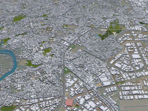 Bien Hoa Dong Nai city Vietnam 25km 3D Model