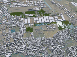 Bien Hoa Dong Nai city Vietnam 25km 3D Model