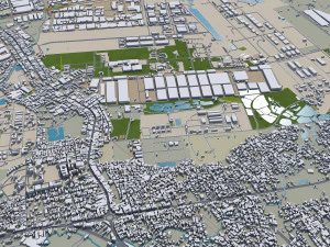 Bien Hoa Dong Nai city Vietnam 25km 3D Model