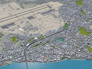 Bien Hoa Dong Nai city Vietnam 25km 3D Model