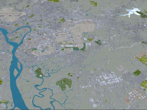Bien Hoa Dong Nai city Vietnam 25km 3D Модель