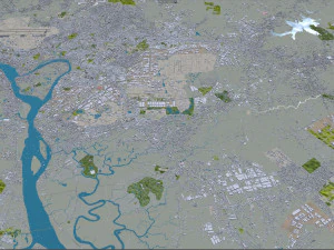 Bien Hoa Dong Nai city Vietnam 25km 3D Model