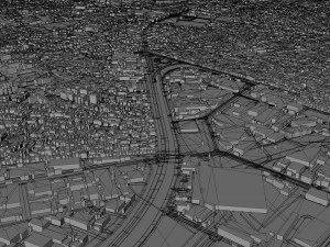 Bien Hoa Dong Nai city Vietnam 25km 3D Model