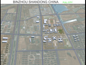 Binzhou city Shandong China 30km 3D 模型