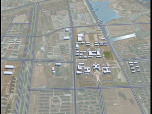 Binzhou city Shandong China 30km Model 3D
