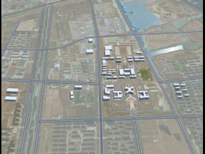 Binzhou city Shandong China 30km 3D Model