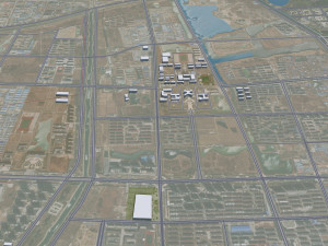 Binzhou city Shandong China 30km Model 3D
