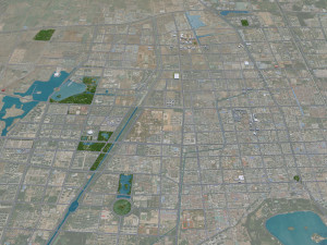 Binzhou city Shandong China 30km Model 3D