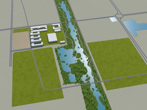 Binzhou city Shandong China 30km Model 3D
