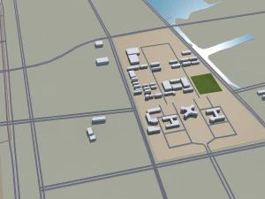 Binzhou city Shandong China 30km 3D Model