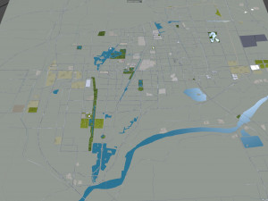 Binzhou city Shandong China 30km Model 3D