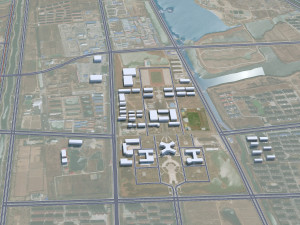 Binzhou city Shandong China 30km Model 3D