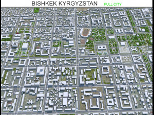 Bishkek city Kyrgyzstan 40km 3D Model