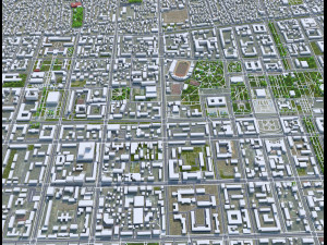 Bishkek city Kyrgyzstan 40km 3D Model