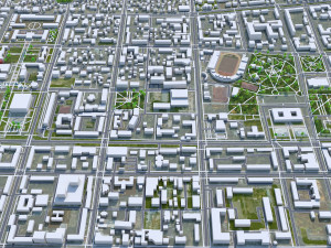 Bishkek city Kyrgyzstan 40km 3D Model