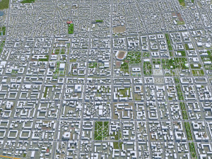 Bishkek city Kyrgyzstan 40km 3D Model