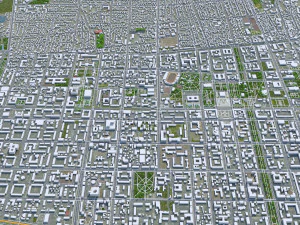 Bishkek city Kyrgyzstan 40km 3D Model