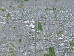 Bishkek city Kyrgyzstan 40km 3D Model