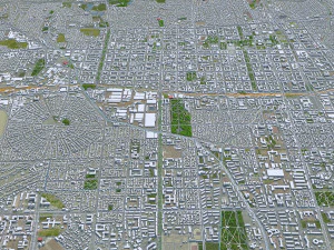 Bishkek city Kyrgyzstan 40km 3D Model