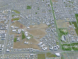 Bishkek city Kyrgyzstan 40km 3D Model