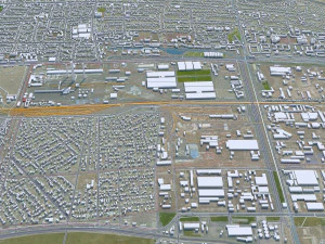 Bishkek city Kyrgyzstan 40km 3D Model