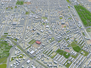 Bishkek city Kyrgyzstan 40km 3D Model
