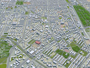 Bishkek city Kyrgyzstan 40km 3D Model