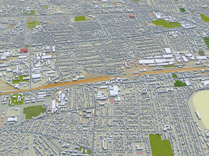 Bishkek city Kyrgyzstan 40km 3D Model