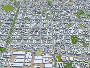 Bishkek city Kyrgyzstan 40km 3D Model