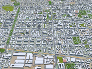 Bishkek city Kyrgyzstan 40km 3D Model